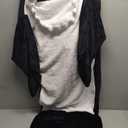 ZPECC Shark Blanket Onesie Hoodie - Wearable Shark Costume Pajamas with Fins, Cozy Flannel Animal Blanket for White Elephant Gift Movie Night Party (Black,L) (L (Fit for Height 4'7"-5'4"))