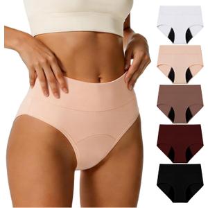 IENIN Incontinence Underwear for Women: Washable & Reusable Incontinence Underwear, Soft, Discreet, Absorbent, Machine-Washable (XL, Pack of 5)