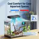 AQUASMITH Aquarium Chiller Fan,Fish Tank Cooler with Temperature Control,Minimum Setting 59,Auto Start/Stop,Refrigeration Effect 3-7,3-Speed Modes,for Axolotl Seawater Freshwater Coral Grass Tank