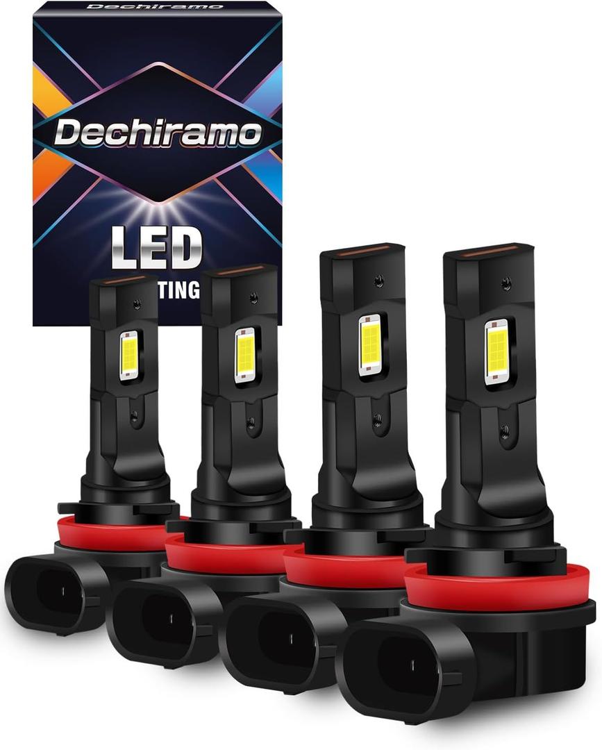 Dechiramo Compatible For 2013 2014 2015 2016 2017 2018 2019 2020 2021 2022 2023 2024 Nissan Sentra High Beam Low Beam bulbs Combo, 500% Brightness 6500K White Light,Car interior light bulb(Pack of 4)