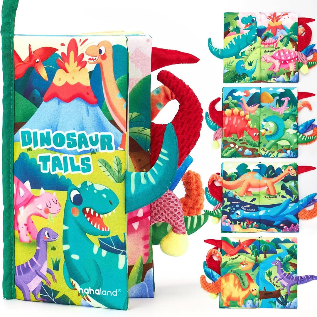 hahaland Baby Books 0-6 Months, Infant Tummy Time Toy Sensory Toys 6 to 12 Months Touch Feel Book Gifts for Boy Girl 0-3 Month Learning Toy Baby Birthday Easter Basket Stuffers (Single)