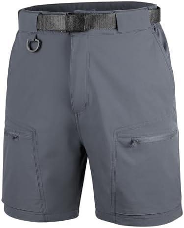 FREE SOLDIER Men's Cargo Hiking Shorts with Belt Lightweight Quick Dry Tactical Shorts with Pockets for Casual Work Golf, 38