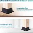 4x4 Post Base 4Pcs Wood Fence Post Bracket Anchor Base Brackets Deck Post Base for Pergola Railing Mailbox Deck (Inner Size 3.6x3.6)