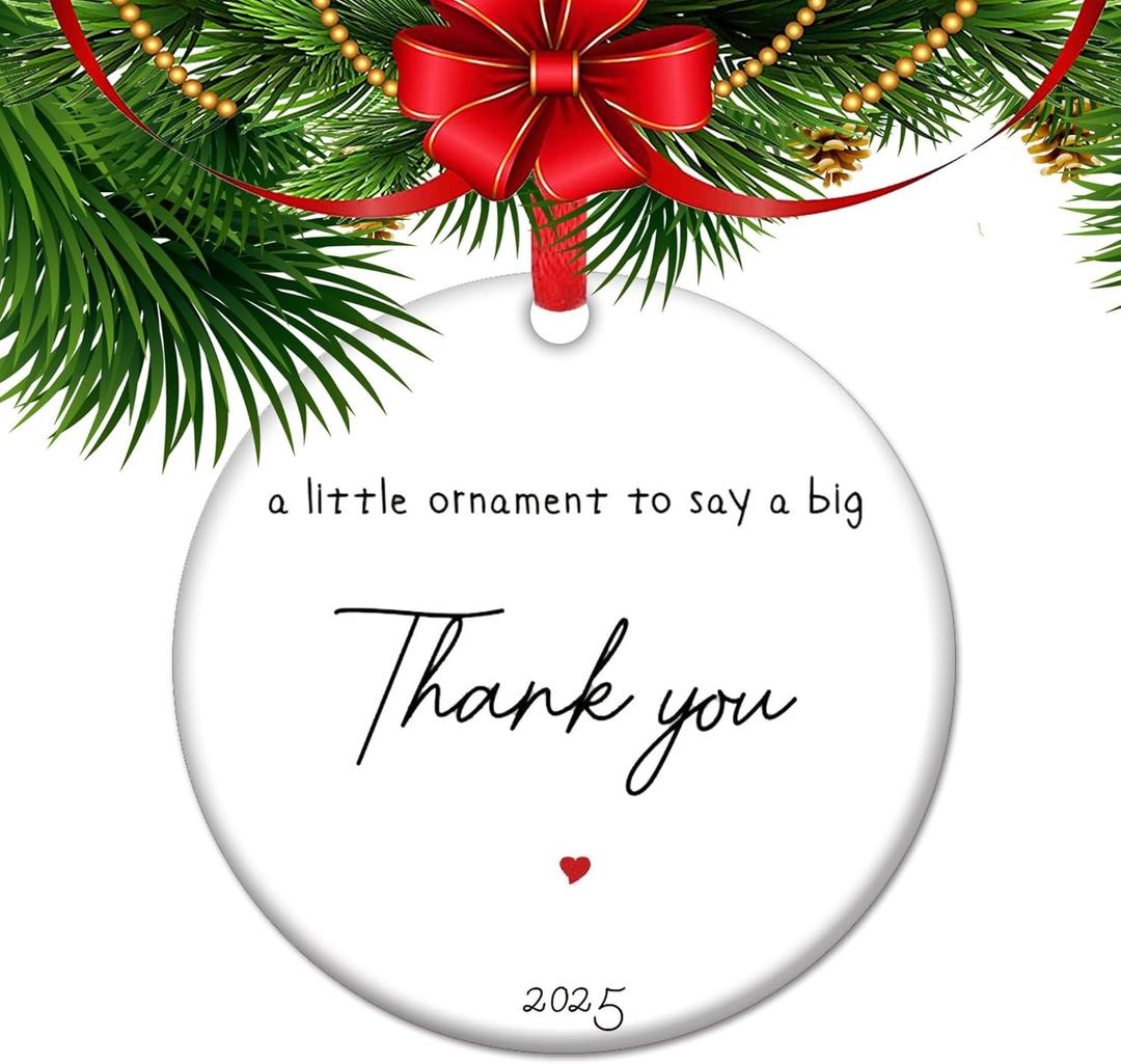 Thank You Gift 2025 Christmas Ornament - Appreciation Keepsake for Teachers, Nurses, Doctors & Mentors, Uplifting Positive Gift for Healthcare Workers & Educators (C9)