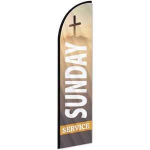 Easter Feather Flag 11.5 FT Advertising Sign for Business Storefronts Retailers Shops Food Trucks Events and Fairs (Flagpole Not Included)