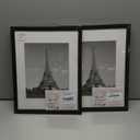 upsimples 11x14 Picture Frame, Display Pictures 8x10 with Mat or 11x14 Without Mat, Wall Hanging Photo Frame, Black, 2 Pack
