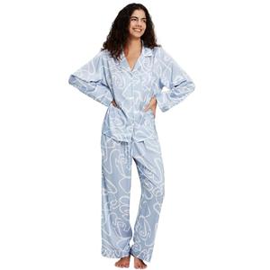 YiNi LuLu Womens Silk Satin Pajamas Set Button Down 2 Piece Pjs Set For Women Long Sleeve Oversized Sleepwear with Pockets, Small