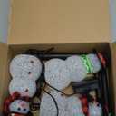 Christmas Pathway Lights Outdoor Decoations, Solar LED Snowman Stake Lights, Waterproof Walkway Landscape Light for Winter Yard, Garden Decor (Cool White, 3 Pack)