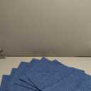 Homaxy Cloths Placemats for Dining Table Set of 6, Heat Resistant Washable Cotton Linen Blend Table Mats, Easy to Clean Place Mats for Indoor Outdoor Party Kitchen Decoration, 13" x 18", Blue
