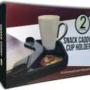 Snack Caddy and Cup Holder for Game and Card Tables - Set of 2