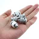 TAODAN 10PCS 1.62cm Diameter Silver Split Bolt on Clamping Wire Connectors Length 2.1cm Electrical Fence Connector Aluminium Alloy for Connecting Fence Power and Jumper Cable