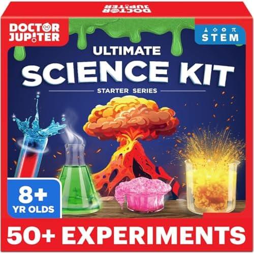 Doctor Jupiter Ultimate Science Kit, Chemistry Set for Kids Ages 8-10-12-14 | Birthday Gift Ideas for Boys & Girls 8,9,10+ Years Old | STEM Toy with 50+ Experiments | Learning & Educational Projects