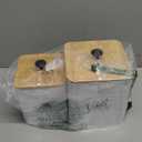 Goaste 2 Sizes Metal Cookie Jars with Lid, 101 & 54 OZ White Candy Cookie Tins, Decorative Food Storage Containers, Vintage Cookie Canister with Wide Opening for Kitchen Counter, Pantry, Gift Giving