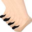 Toes Home No Show Socks Womens, Ultra Low Cut Liners Non Slip Footies for Flats Hidden Invisible Boat Summer(6-9)