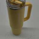 STANLEY Quencher ProTour Flip Straw Tumbler with Leakproof Lid 30 oz | Built-In Straw and Handle | Cup Holder Compatible for Travel | Insulated Stainless Steel Cup | BPA-Free | Butter Gloss