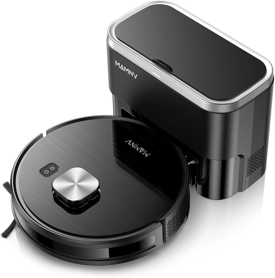 MAMNV Robot Vacuum and Mop, 11500 Pa Suction, 3-in-1 Robotic Vacuum with Smart LiDAR Navigation, 90 Day Self-Emptying,160 Min Runtime,App/Alexa/Voice Control, Ideal for Pet Hair, Carpet & Hard Floor