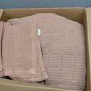 EVERGRACEHOME Stonewashed Cotton Quilt Set King Size, Ultra Soft Oversized Bedspread Coverlet Set, Lightweight Crinkle Box Stitch Bedding Sets for All Season, with 2 Shams, Terracotta Clay, King/Cal King