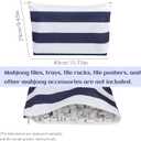 Empty Mahjong Tile Bag 3 Pcs- Stripe American Mahjong Carrying Set Tote Bags for Tiles and Racks Storage (Case Only)