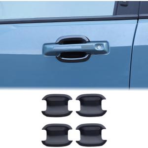 Aunginsy Exterior Door Handle Bowl Trim Cover Compatible with Ford Maverick 2022-2025 Ford Bronco Sport 2021-2025 Outside Door Handle Cup Bowl Cover Scratches Protector Decorative Sticker Accessories (Piano-Black)