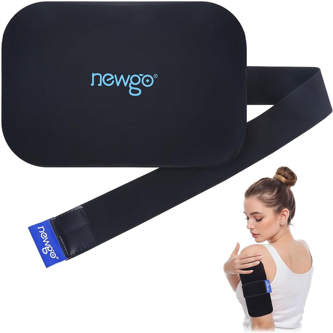 NEWGO Gel Ice Pack for Injuries Reusable, Hot Cold Compress Therapy Ice Wrap for Elbow, Wrist, Ankle, Shoulder Pain Relief, Injuries Pain Relief (11.8" x 7.8")