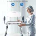 Adjustable Shower Chair for Seniors with Arms and Back, Height Adjustable Bath Seat for Elderly and Disabled, Non-Slip Shower Seat for Inside Shower, HSA/FSA Eligible Bath Chair for Bathtub