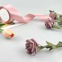 2 x 25 Yards Satin Ribbon for Gift Wrapping Floral Bouquets Party Decoration DIY Craft (Rose Pink, 1.5 Inch)