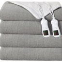 Electric Heated Blanket, Queen Size, Gray Washable Heated Blanket with Dual Controls, Super Cozy Soft Fabric, 84" x 90", 9 Heat Levels, 1–9H Auto-Off, ETL Certified