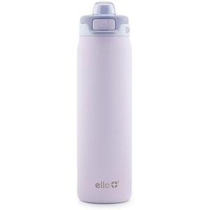 Ello Pop & Fill 22oz Stainless Steel Water Bottle with Quick Fill Technology, Double Walled and Vacuum Insulated Metal, Leak Proof Locking Lid, Sip and Chug, Reusable, BPA Free, Aurora