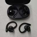 Wireless Earbuds Bluetooth 5.4 Headphones Sport, 2025 Bluetooth Earbuds with Earhooks, 50H Stereo Over Ear Buds, Earphone with 4 ENC Noise Canceling Mic, IP7 Waterproof Headset for Running/Gym/Workout (A-Deep Black)