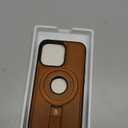 BUTAIGA for iPhone 13 Pro Leather Case with Stand, AntiSlip Grip Ring, Fits for MagSafe (Brown, IP13 Pro6.1inch)