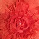 dressfan Church Fascinator Derby Hats for Women,20s 50s Linen Vintage Derby Hat for Church/Wedding/Cocktail/Tea Party (Red)