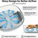 Crisper Rack for Ninja Crispi Air Fryer FN101 and Ninja Crispi Pro AS101, 304 Stainless Steel Replacement Tray for 6QT & 4QT & 2.5QT Glass Containers, Ninja Crispi Accessories, Food Grade(Wavy Design)
