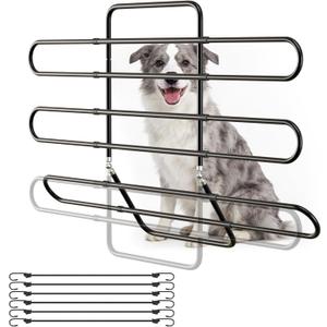 Adjustable Metal Dog Car Barrier, Universal Pet Divider with Steel Frame for SUV Truck Sedan & MPV, Car Dog Barrier & Back Seat Cargo Gate, Movable Panel Fits Seat Recline
