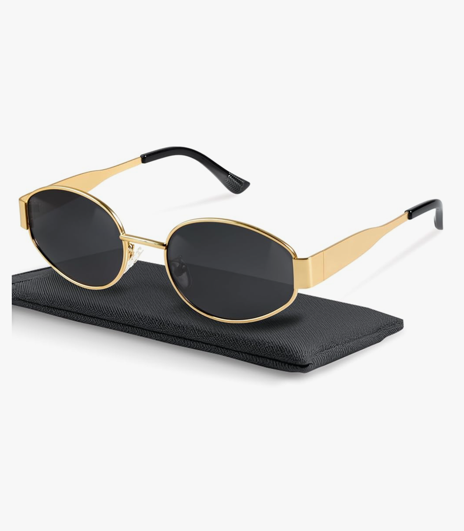 livho 2025 Trendy Oval Sunglasses - Stylish Polarized Shades for Everyday - Retro Metal Frames
