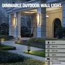 Sytmhoe 23.6in Exterior Wall Light Sconces,36w 3000K LED Dimmable Modern Porch & Patio Wall Light Fixture,Black Exterior Sconce Wall Mounted Lights for Garage Living Room Courtyard House(3000K), 24in 1Pack Dimmable