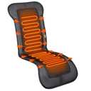 CARSHION 47.2” Long Seat Cushion with Heat for Back and Thighs, Heated Seat Covers in 2 Intensities, Black Mesh Seat Warmer in PU Leather Case, Gift for Father Day and Mother Day