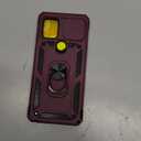 AYMECL Case for Moto G Stylus 5G (2021) with Slide Camera Cover and [2 Packs] Explosion-Proof Film, Built-in 360 Rotating Ring Stand Magnetic Cover for Motorola Moto G Stylus 5G 6.8 Inch - Wine Red