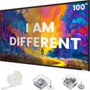 ALR Projector Screen for Standard Throw- Wall Mounted - TGL-100-A High Contrast 70% ALR High Brightness 2.7X Gain - 100 inch 16:9 Gray Screen - by SilverMagic