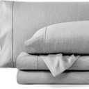 Bare Home Full Sheet Set - Luxury 1800 Ultra-Soft Microfiber Double Brushed - Deep Pockets - Easy Fit - 4 Piece Set - Bedding Sheets & Pillowcases (Full, Heathered Charcoal)