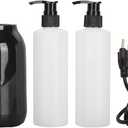 Massage Oil Warmer, Professional Electric Lotion Bottle Warmer with Two Oil Bottle Dispenser, LED Temperature Display, Essential Lube Gel Cream Heating Warmer for Home, Salon, SPA