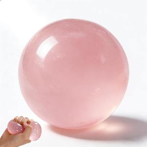 Coconut Oil Squishy, Coconut Oil Stress Ball, Slow Rising Squishies Stress Relief Fidget Ball for Work, Or Relaxation, Non-Sticky, Pink