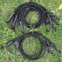 ZHOUBIN 48 Inch Black Bungee Cords with Hooks Heavy Duty, 4 Pcs