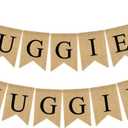 Chuggies Dad Diaper Themed Baby Shower Party Decorations,Chuggies Burlap Banner, A Baby is Brewing Baby Shower Party Supplies and Favors, Baby Q Shower Sign and Falg,BBQ Beer and Diapers Baby Shower, Black and Yellow 