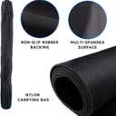 GSE Games & Sports Expert 32 x 32 Inches Rubber Anti-Slip Playmat, Mahjong, Dominoes, Poker Cards and Board Games Tabletop Cover Mat with Carrying Bag (Black), 1-Pack
