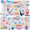 Carnival Circus Fondant Silicone Molds Amusement Park for Baby Shower Birthday Cake Decoration, Cupcake Topper, Chocolate, Epoxy Resin, Polymer Clay 32-cavity