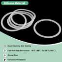 M METERXITY 5-Pack 130mm OD Silicone O-Rings Gasket, O-Rings Seal Gasket for 4.5" Clamp/Compressor Valves Pipe Repair/Sink Plug/Bathtub Plug/Sealing Faucets, Washer Clamp
