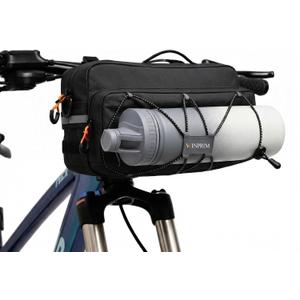 Bike Handlebar Bag, 5L Large Capacity Bicycle Front Bag, Water Resistant Bike Bag with Reflective Straps & Shoulder Strap, Handlebar Frame Bag for Road Bike, MTB, Commuter Cycling BLACK
