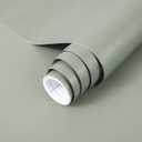 practicalWs Sage Green Wallpaper Stick and Peel Green Contact Paper 17.7'' x 118.1'' Removable Wallpaper Self-Adhesive Vinyl Solid Wall Paper for Bedroom Kitchen Cabinets
