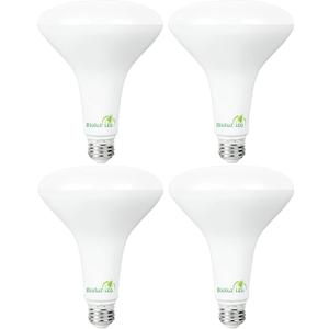 Bioluz 4 Pack LED Light Bulb BR40 Light Bulbs 3000K Soft White 90 CRI Dimmable UL-Listed CEC Title 20 Compliant 1250 Lumen Led Bulbs Indoor/Outdoor Flood Lights | Lightbulb for Outdoor Lighting