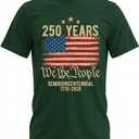 Freedom Shirt – Simple Freedom Text T Shirt for Men & Women Patriotic Men's Tshirts Graphic Tee (Small,Green)